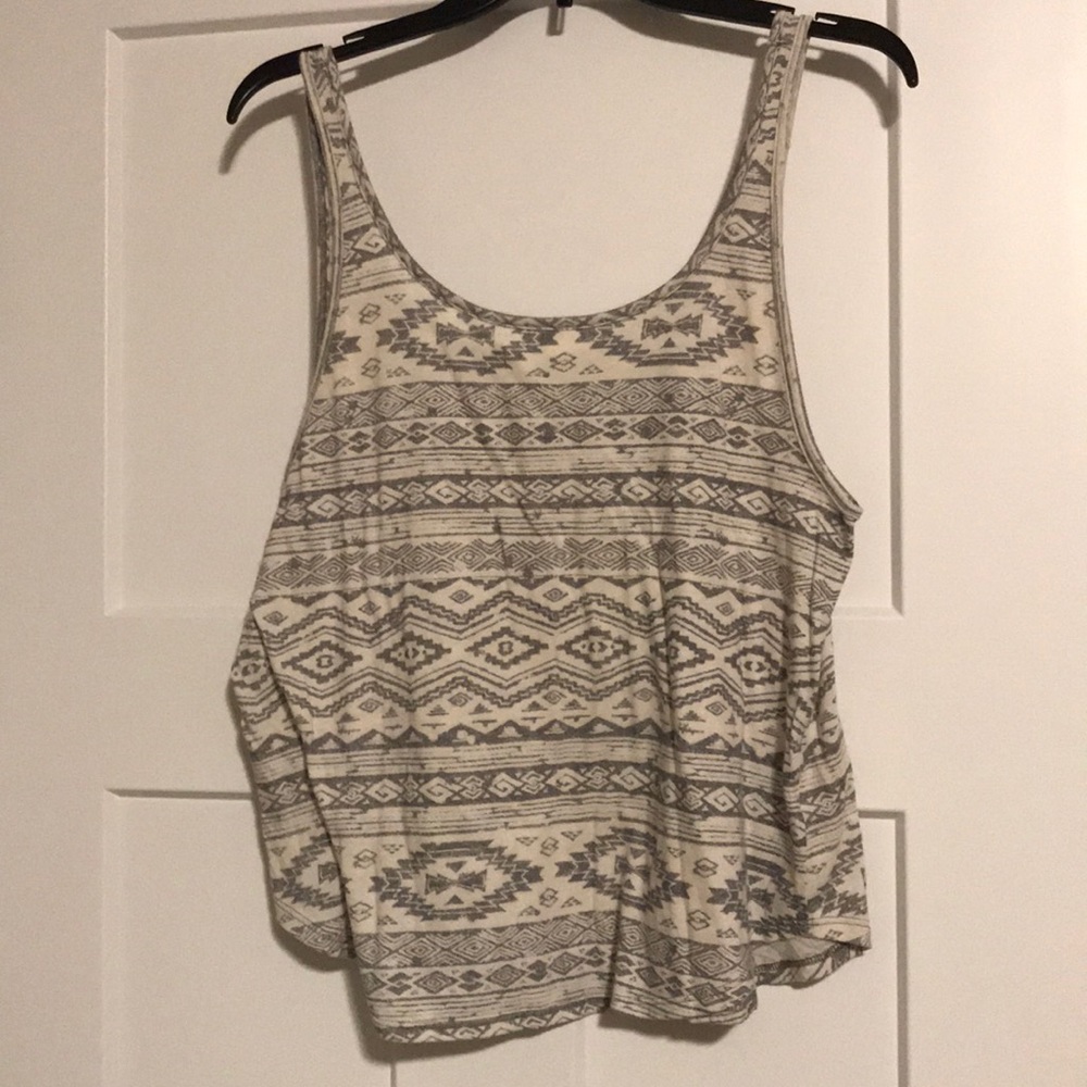 Billabong Gray Tribal Print Tank